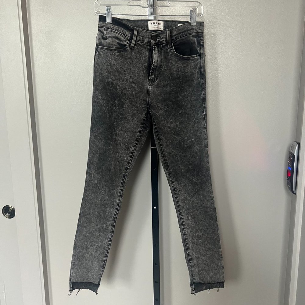 Frame Le High Skinny Gray Jeans
